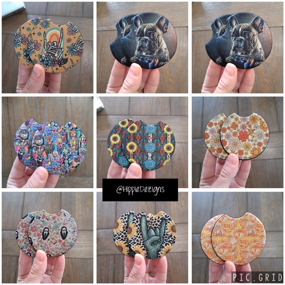 Winter Mountain Sky Coaster Set  | Car Accessories - Picture 8 of 14